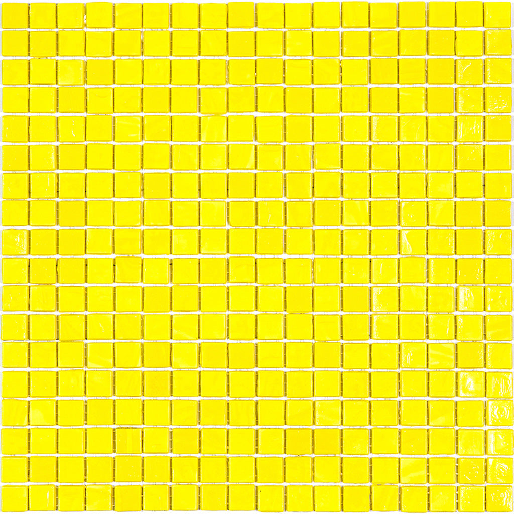 Yellow 12 x 12 Glossy Glass Mosaic Tile