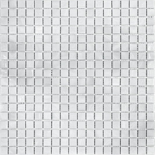 Dolphine Gray 12 x 12 Glossy Glass Mosaic Tile - Sample