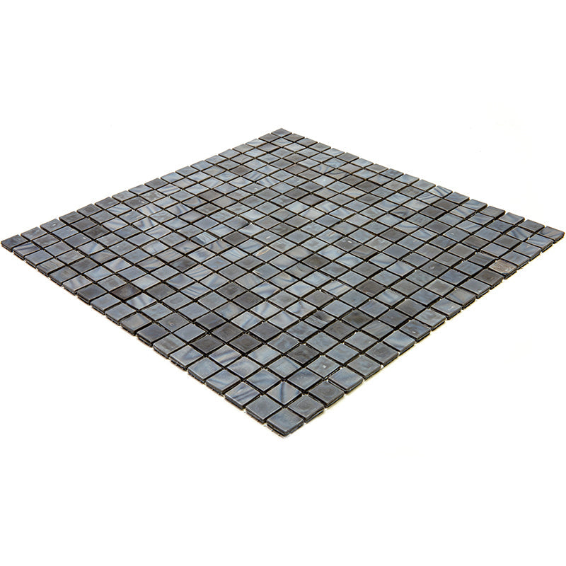 Mouse Gray 12 x 12 Glossy Glass Mosaic Tile