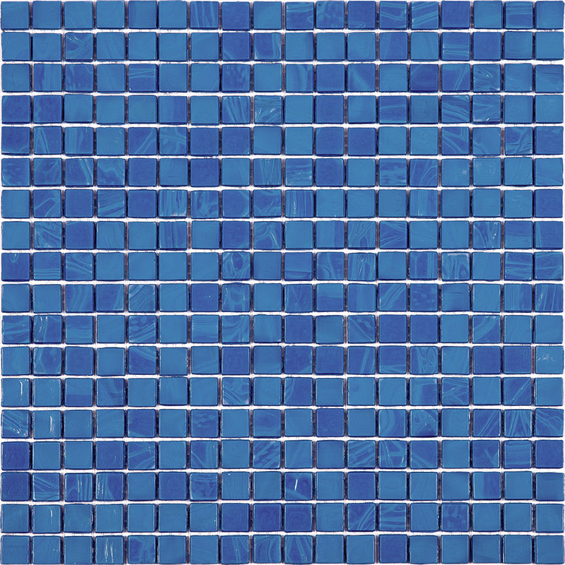 Sapphire Blue 12 x 12 Glossy Glass Mosaic Tile