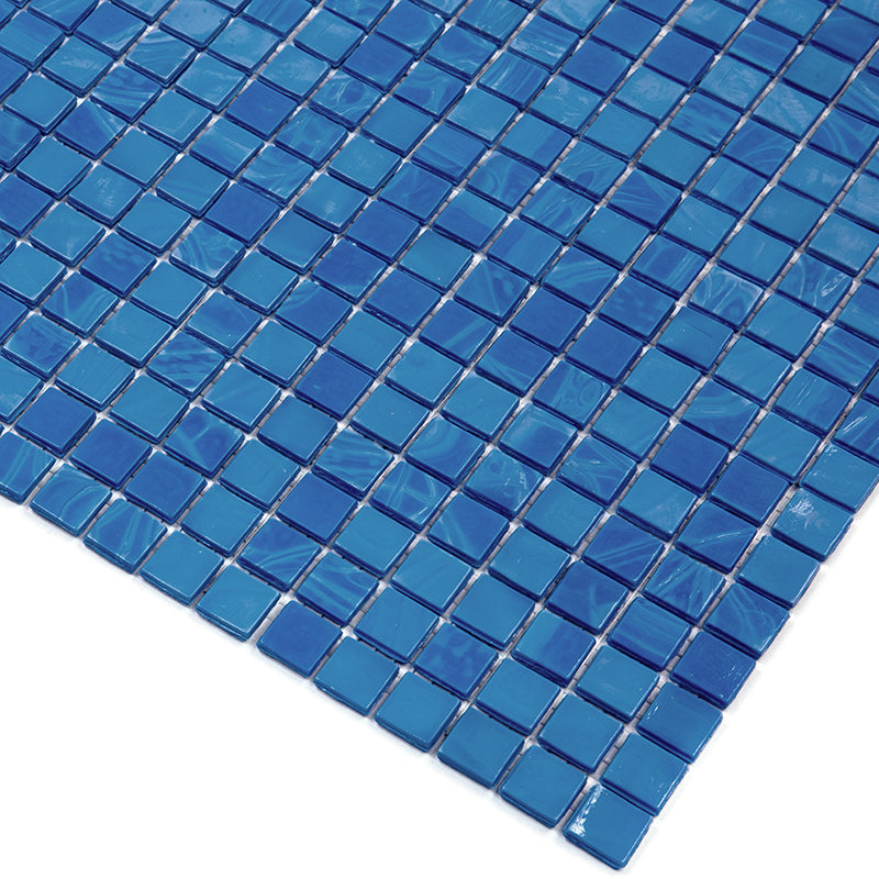 Sapphire Blue 12 x 12 Glossy Glass Mosaic Tile