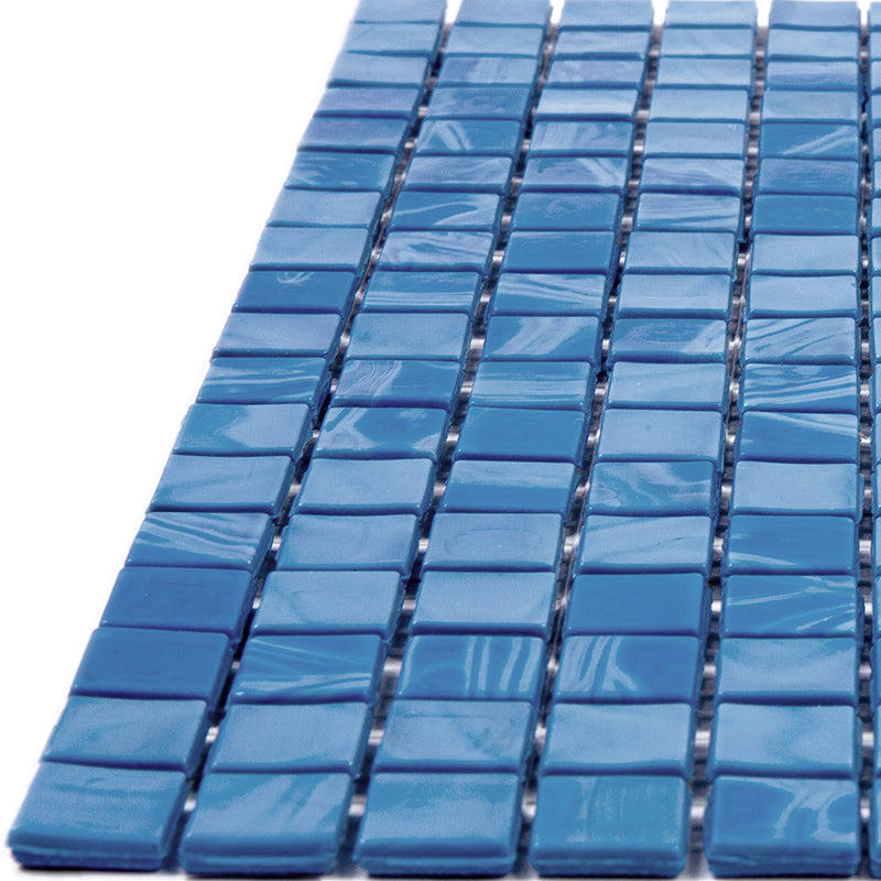 Sapphire Blue 12 x 12 Glossy Glass Mosaic Tile