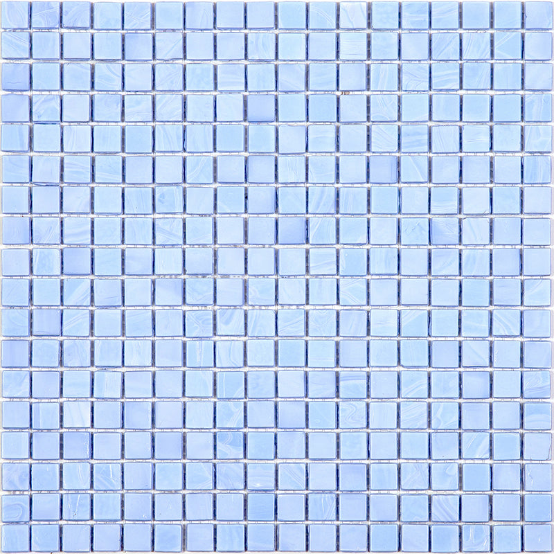 Columbia Blue 12 x 12 Glossy Glass Mosaic Tile