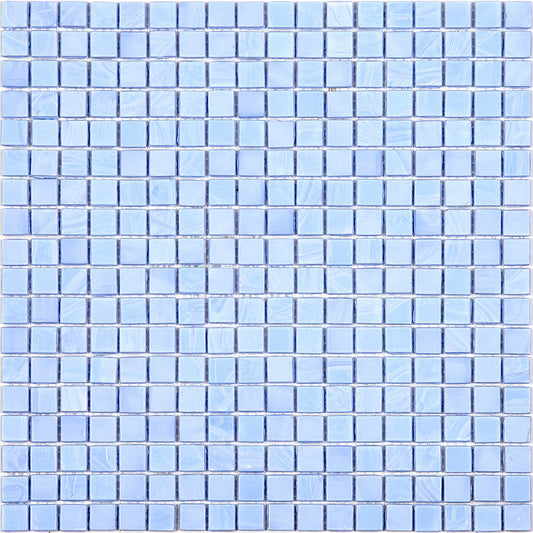Columbia Blue 12 x 12 Glossy Glass Mosaic Tile - Sample