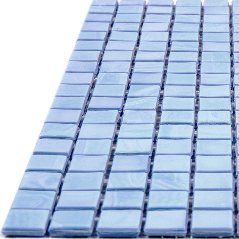 Columbia Blue 12 x 12 Glossy Glass Mosaic Tile