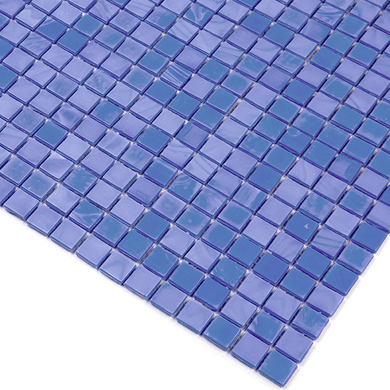 Neon Blue 12 x 12 Glossy Glass Mosaic Tile