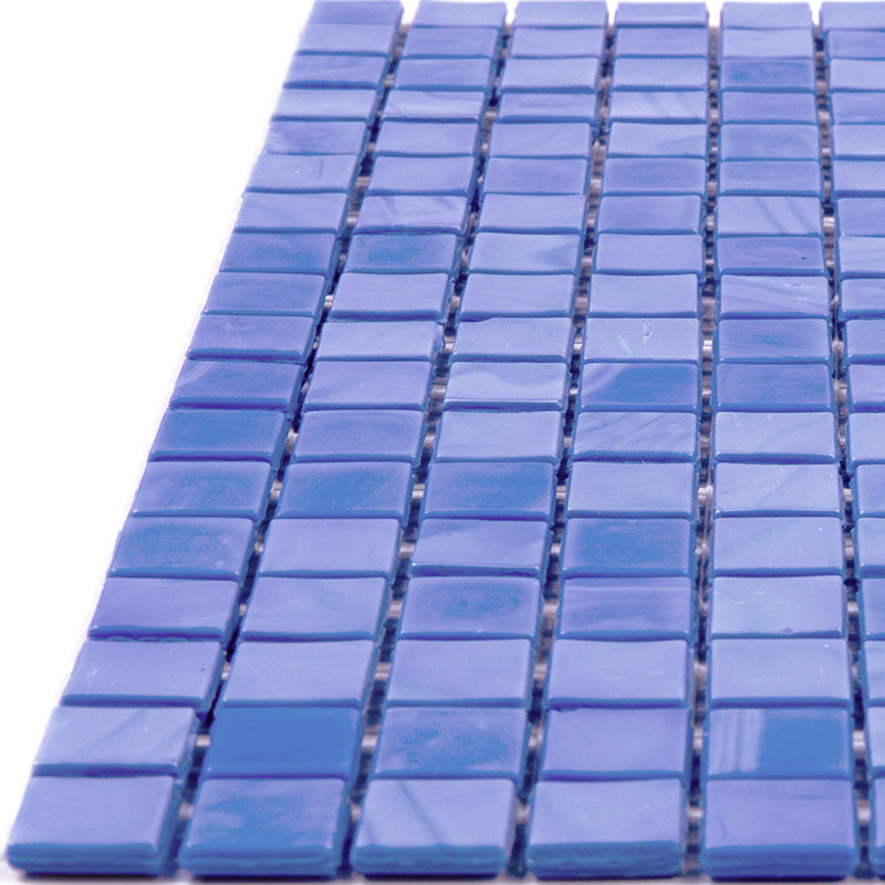 Neon Blue 12 x 12 Glossy Glass Mosaic Tile