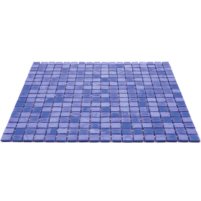 Neon Blue 12 x 12 Glossy Glass Mosaic Tile