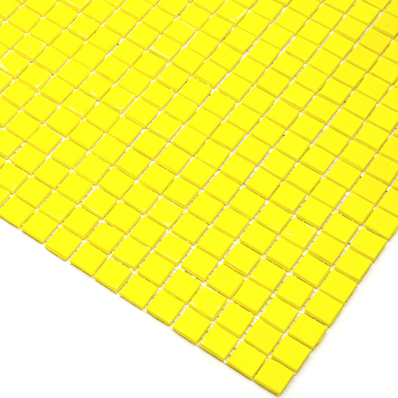 Yellow 12 x 12 Glossy Glass Mosaic Tile