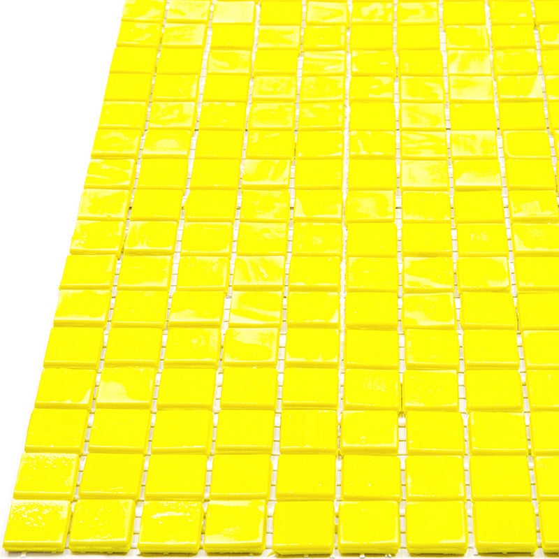 Yellow 12 x 12 Glossy Glass Mosaic Tile