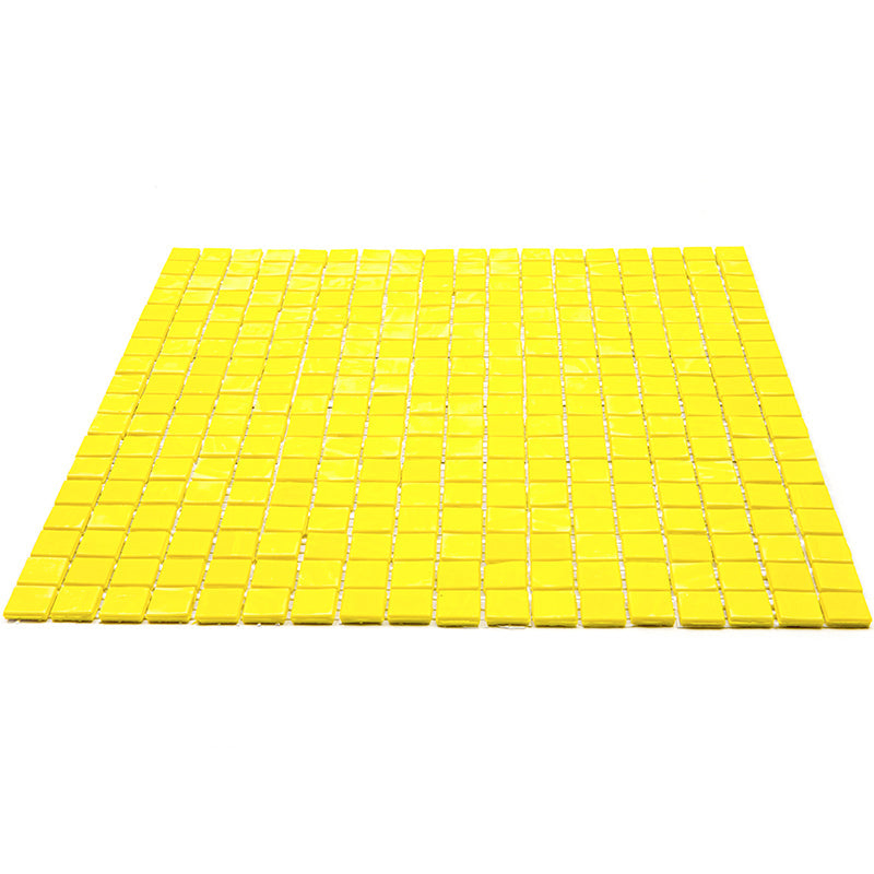 Yellow 12 x 12 Glossy Glass Mosaic Tile