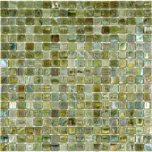 Tortilla Brown 12 x 12 Glossy Glass Mosaic Tile - Sample