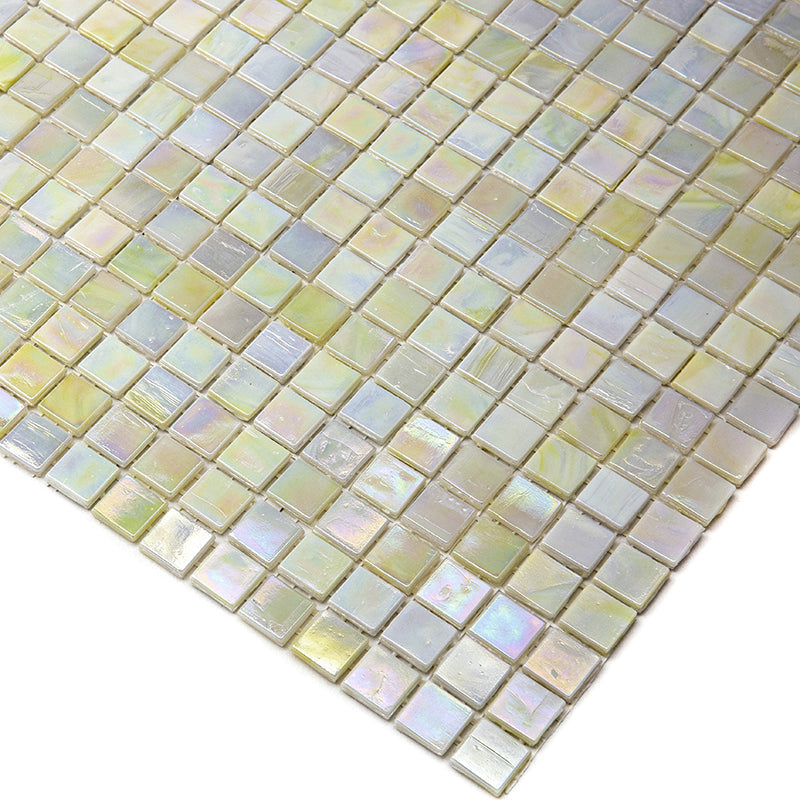 Behr French Beige 12 x 12 Glossy Glass Mosaic Tile