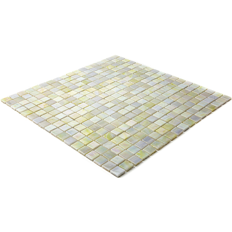 Behr French Beige 12 x 12 Glossy Glass Mosaic Tile