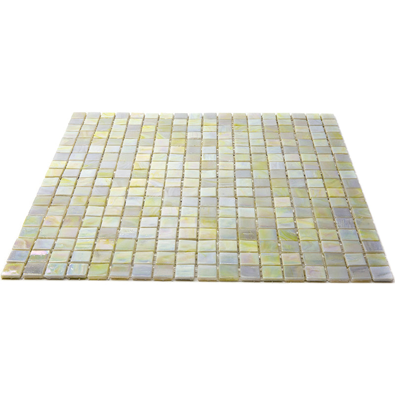 Behr French Beige 12 x 12 Glossy Glass Mosaic Tile