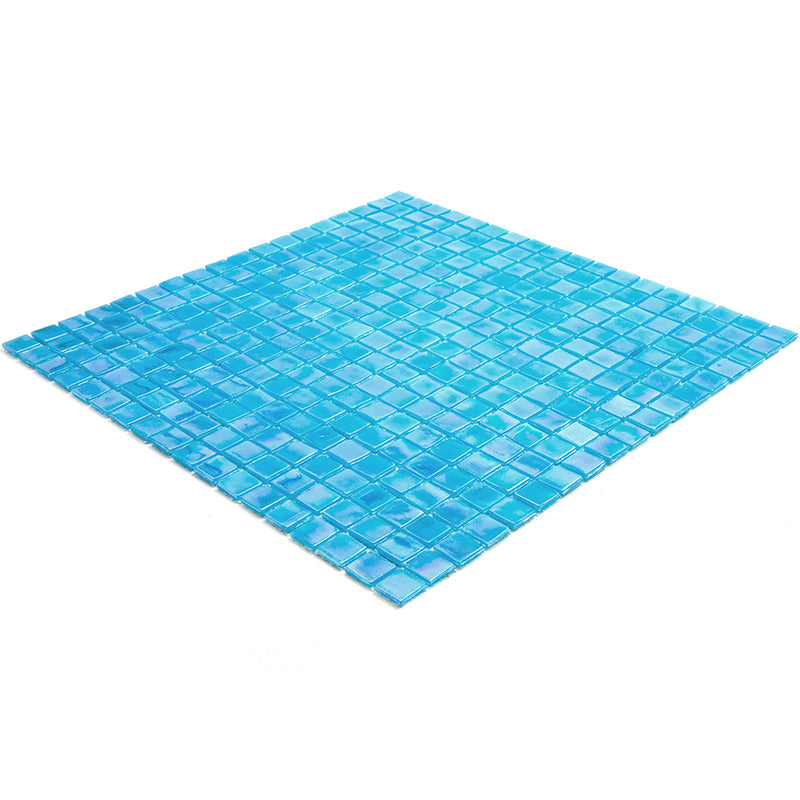 Sea Blue 12 x 12 Glossy Glass Mosaic Tile