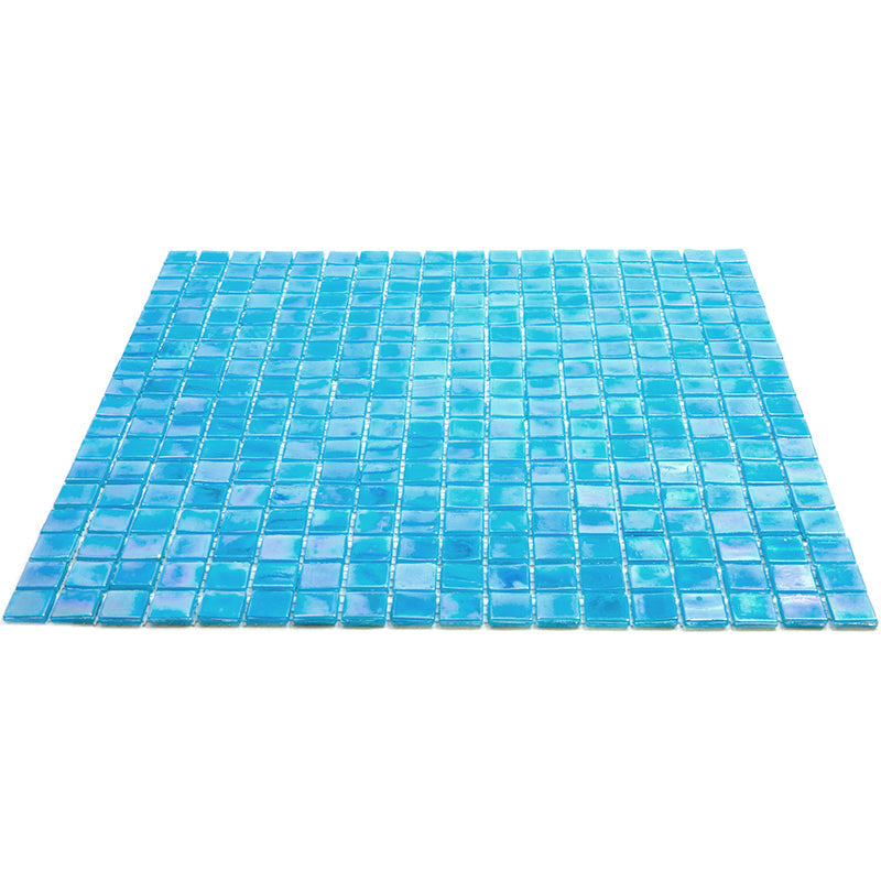 Sea Blue 12 x 12 Glossy Glass Mosaic Tile