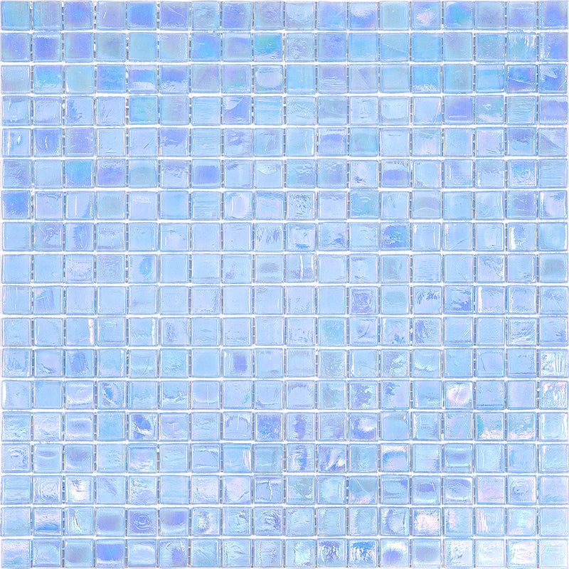 Light Sky Blue 12 x 12 Glossy Glass Mosaic Tile