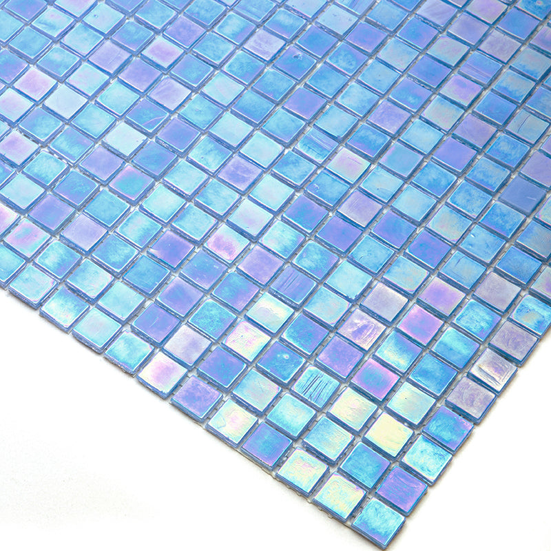 Carolina Blue 12 x 12 Glossy Glass Mosaic Tile