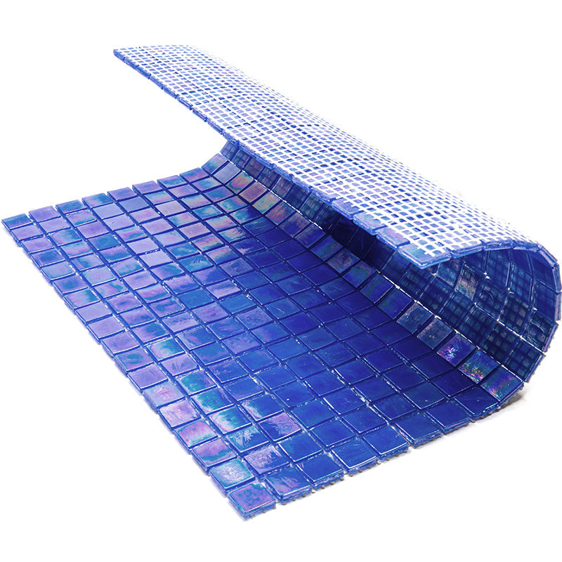 Egyptian Blue 12 x 12 Glossy Glass Mosaic Tile