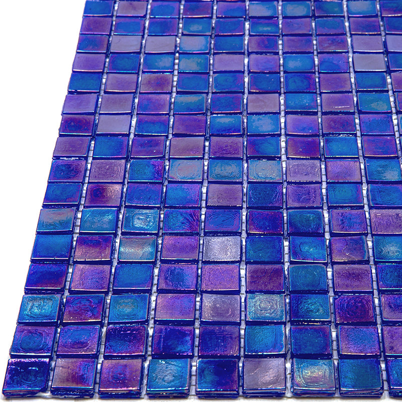 Shimmer Cobalt Blue 12 x 12 Glossy Glass Mosaic Tile