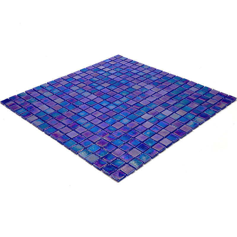 Shimmer Cobalt Blue 12 x 12 Glossy Glass Mosaic Tile