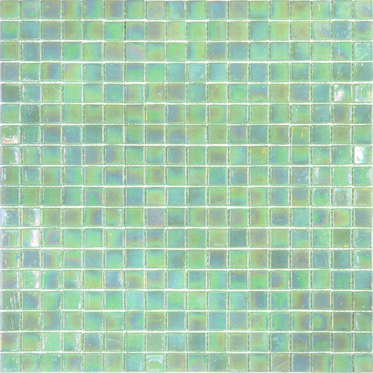 Ultramarine Green 12 x 12 Glossy Glass Mosaic Tile - Sample