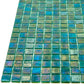 Grenn-Blue 12 x 12 Glossy Glass Mosaic Tile