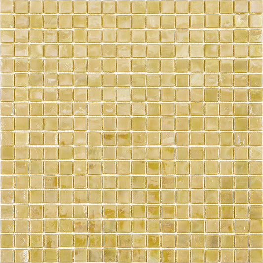 Ecru Beige 12 x 12 Glossy Glass Mosaic Tile