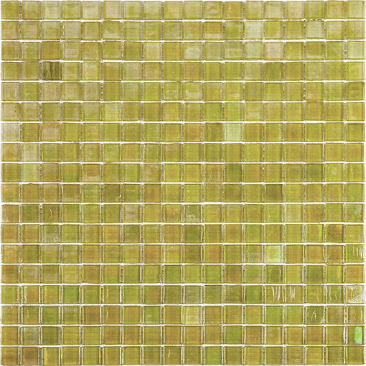 Light Shimmer Beige 12 x 12 Glossy Glass Mosaic Tile