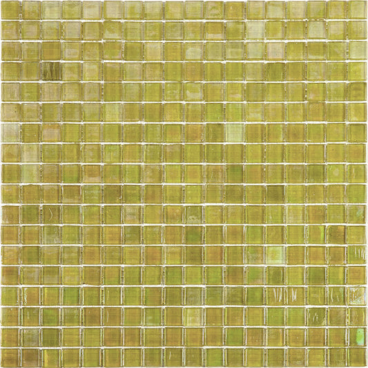 Light Shimmer Beige 12 x 12 Glossy Glass Mosaic Tile - Sample