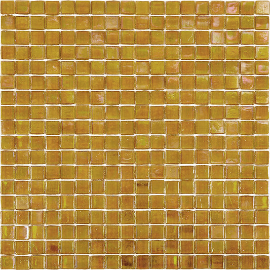 Gold Beige 12 x 12 Glossy Glass Mosaic Tile - Sample