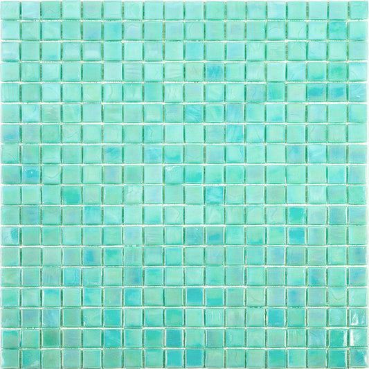 Winter Green 12 x 12 Glossy Glass Mosaic Tile - Sample