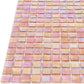 China Pink 12 x 12 Glossy Glass Mosaic Tile