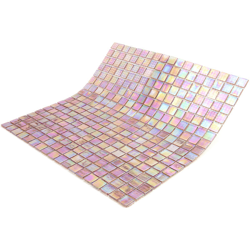 China Pink 12 x 12 Glossy Glass Mosaic Tile