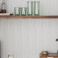 Beige 11 x 13 Glossy Glass Mosaic Tile