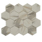 Beige 10x12 Matte Recycled Glass Mosaic Tile Sample