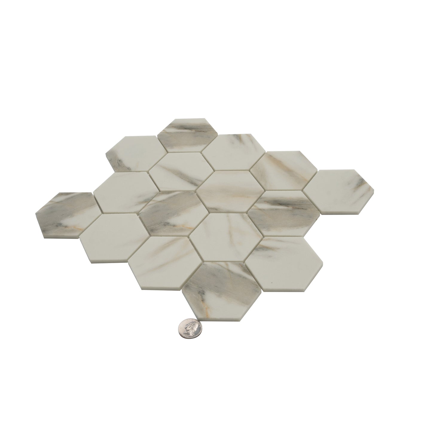 Beige 10x12 Matte Recycled Glass Mosaic Tile