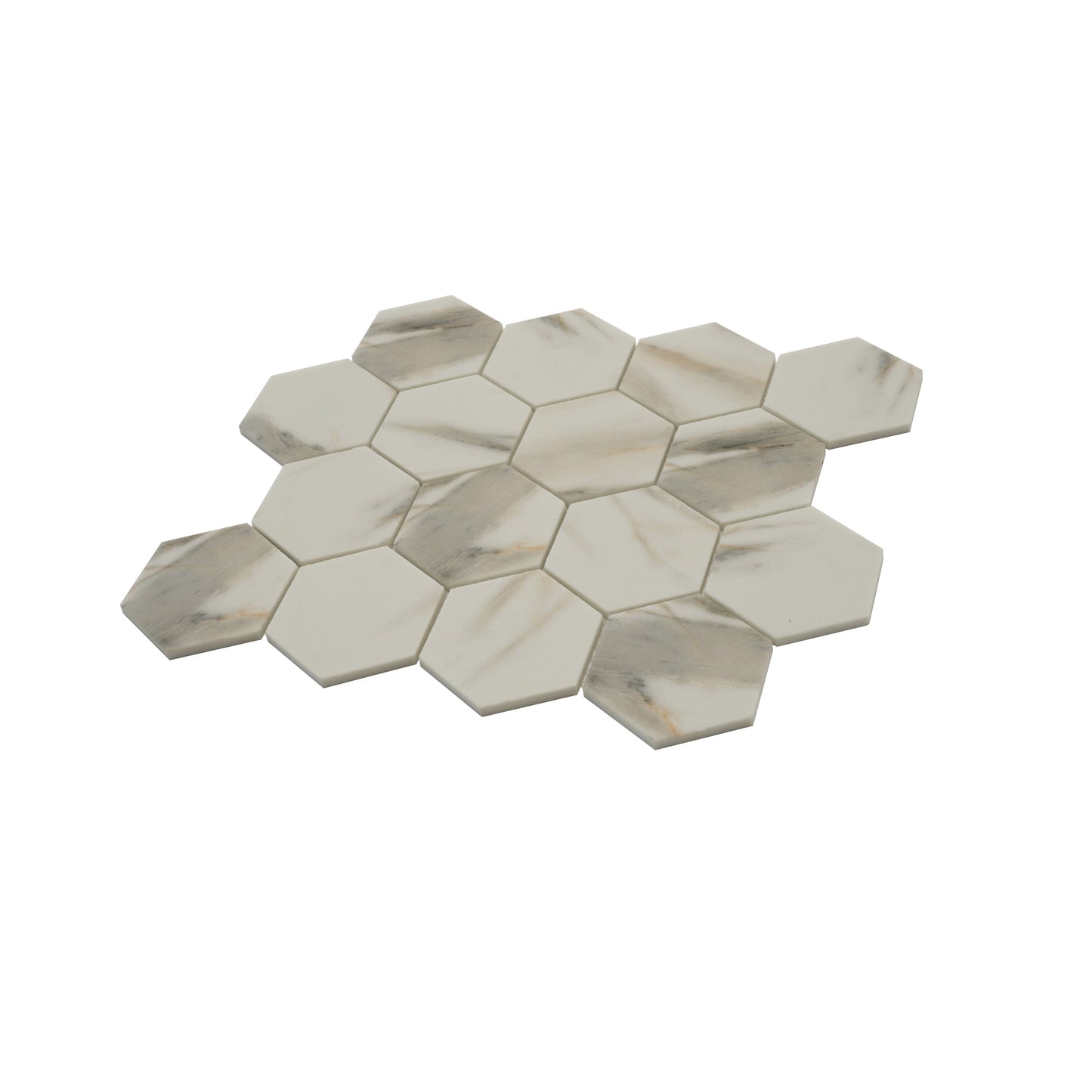 Beige 10x12 Matte Recycled Glass Mosaic Tile Sample