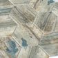 Blue and Beige 10 x 12 Matte Recycled Glass Mosaic Tile