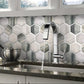 Gray and Beige 10 x 12 Matte Recycled Glass Mosaic Tile