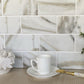 Chiffon White 12 x 12 Matte Recycled Glass Mosaic Tile