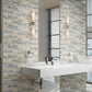 Blue and Beige 12 x 12 Matte Recycled Glass Mosaic Tile