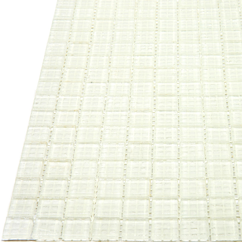 Cotton White 12 x 12 Glossy Glass Mosaic Tile