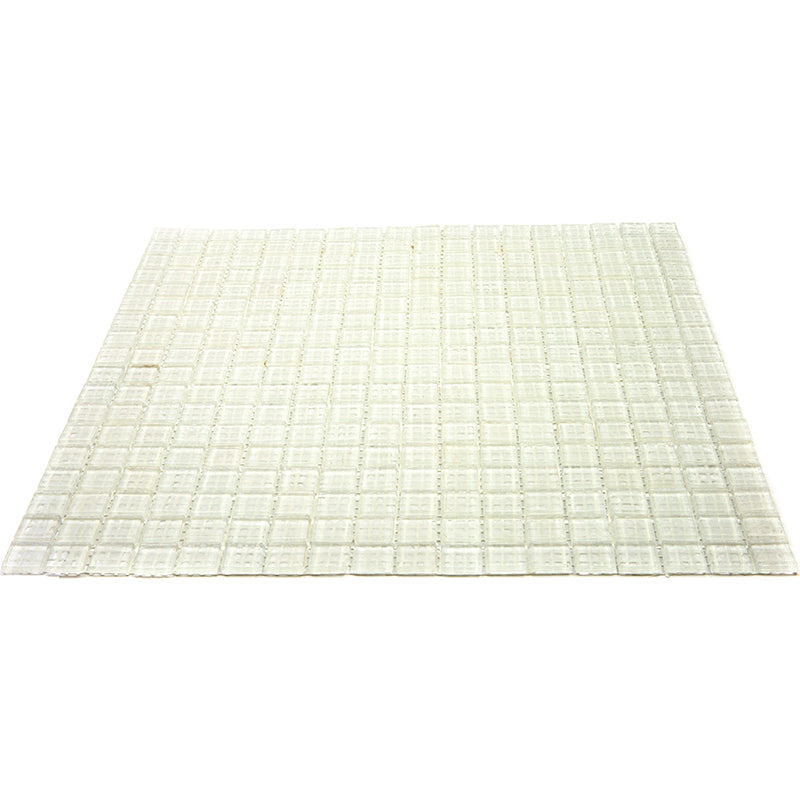 Cotton White 12 x 12 Glossy Glass Mosaic Tile