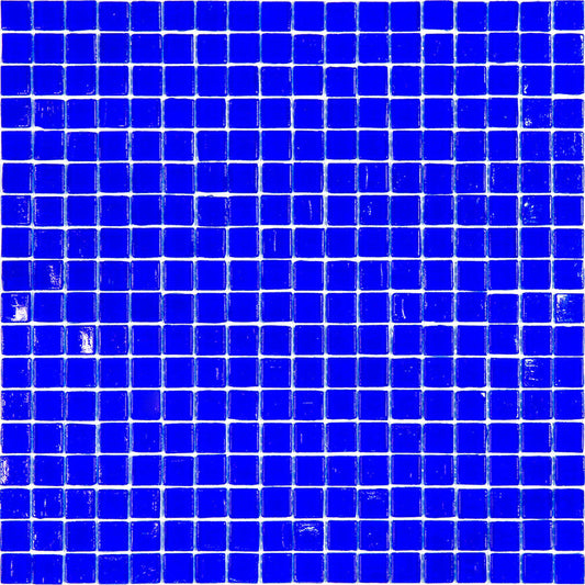 Cobalt Blue 12 x 12 Glossy Glass Mosaic Tile