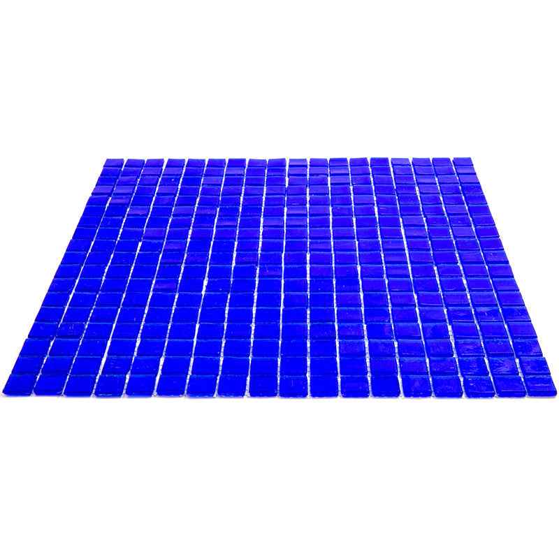 Cobalt Blue 12 x 12 Glossy Glass Mosaic Tile