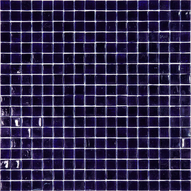 Indigo Blue 12 x 12 Glossy Glass Mosaic Tile