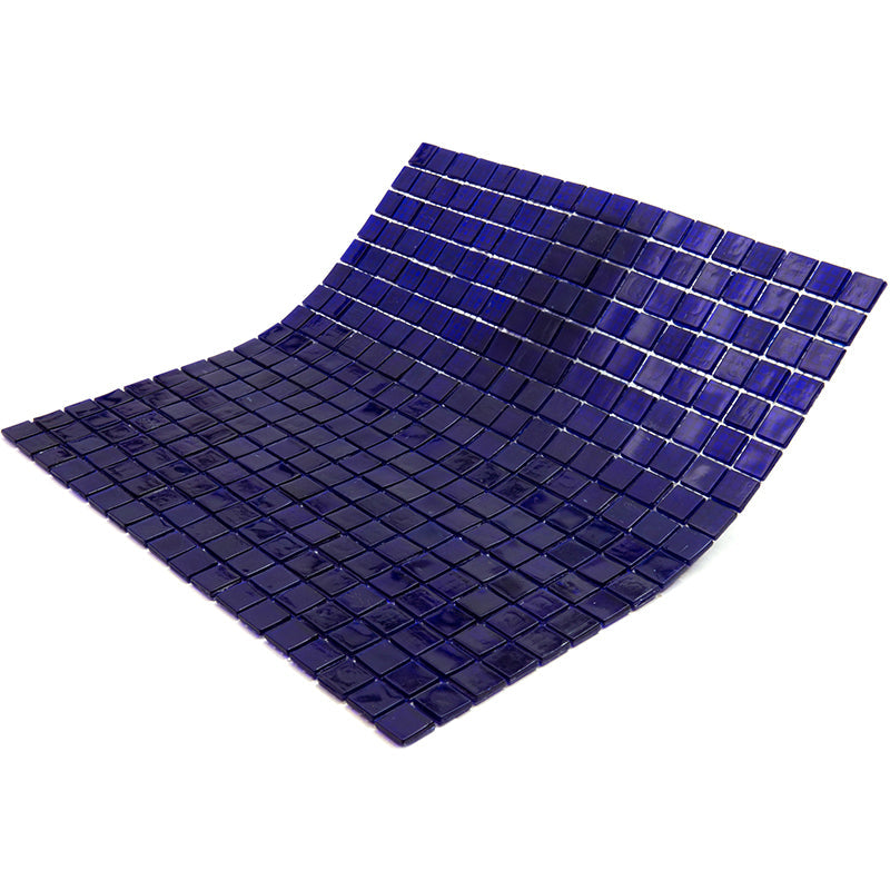 Indigo Blue 12 x 12 Glossy Glass Mosaic Tile