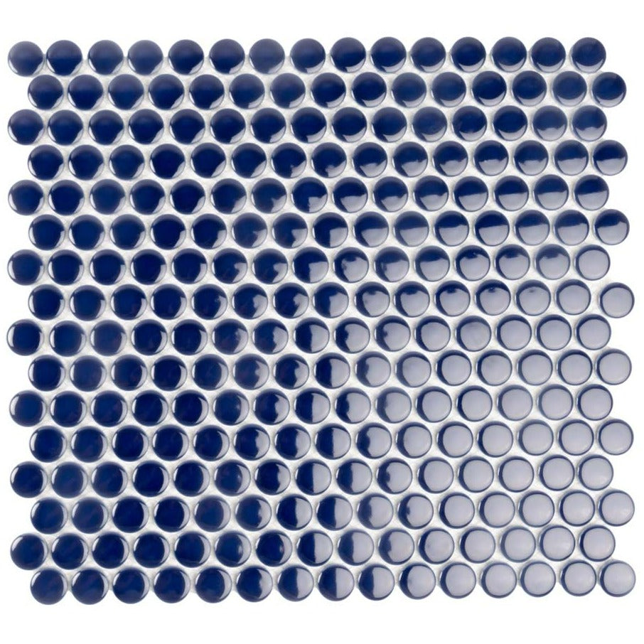 Indigo Blue 12 x 12 Glossy Porcelain Mosaic Tile